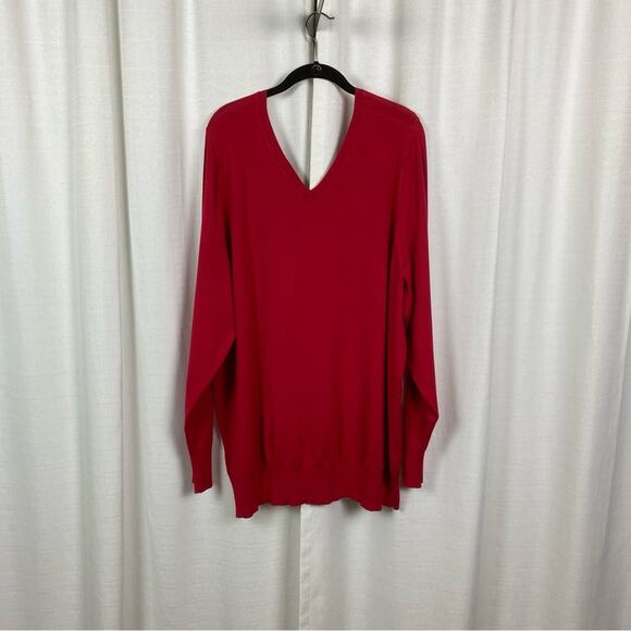 Lane Bryant Red V Neck Long Sleeve Sweater Sz.26/28 NWT - Picture 8 of 12